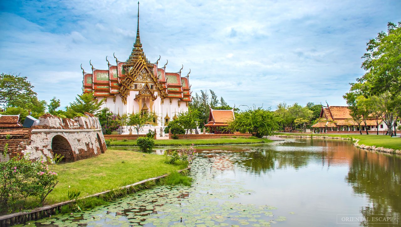Ein königlicher Pavillon und Palastkomplex in Ancient Siam.