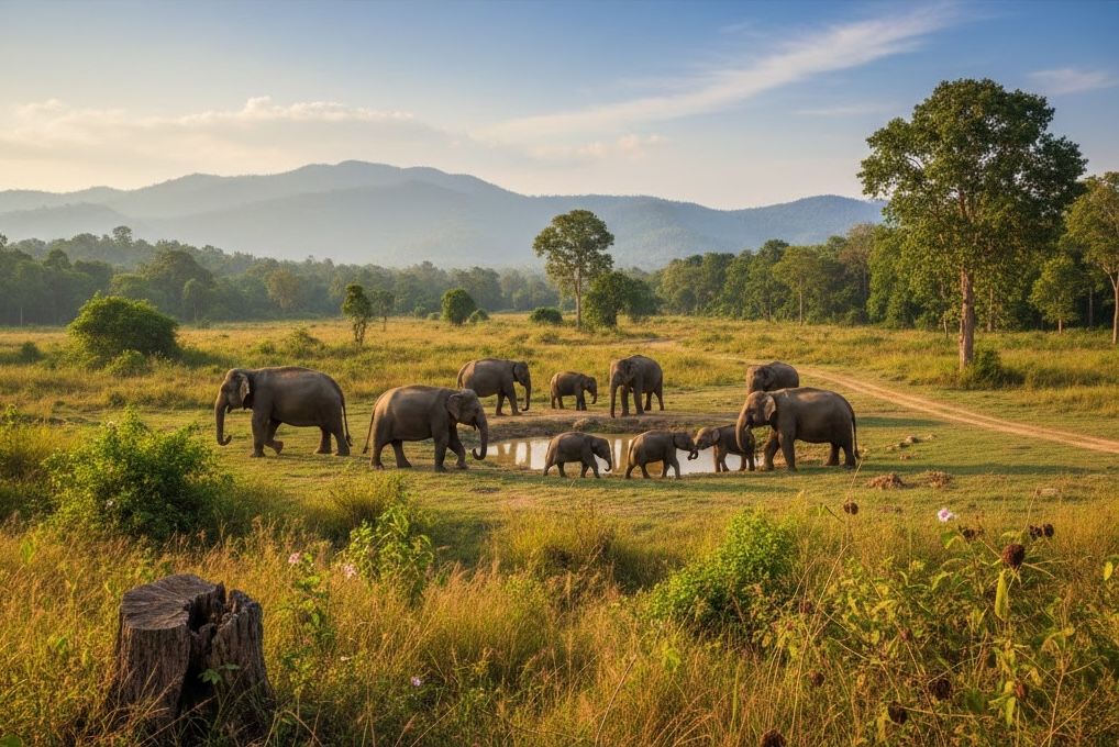 Elephant Watching in Kui Buri National Park