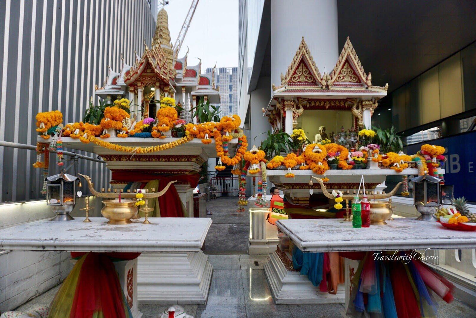 Traditional spirit house offering in Isan