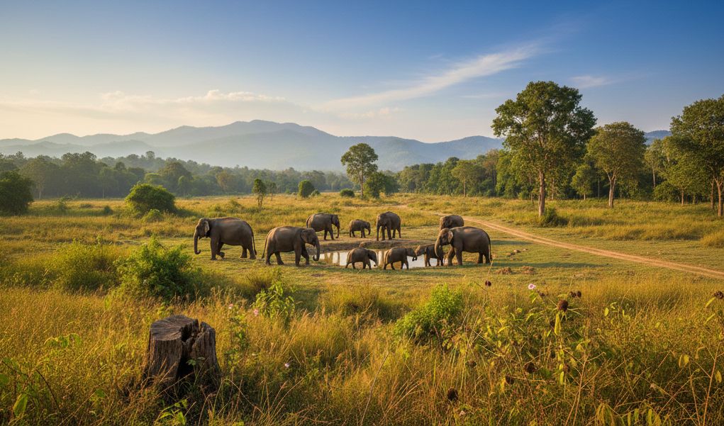 Elephant watching in Kui Buri National Park