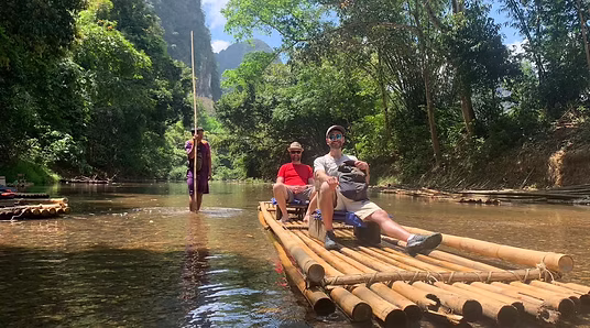Rafting through the so-called “Dark Tunnel” during the tour.